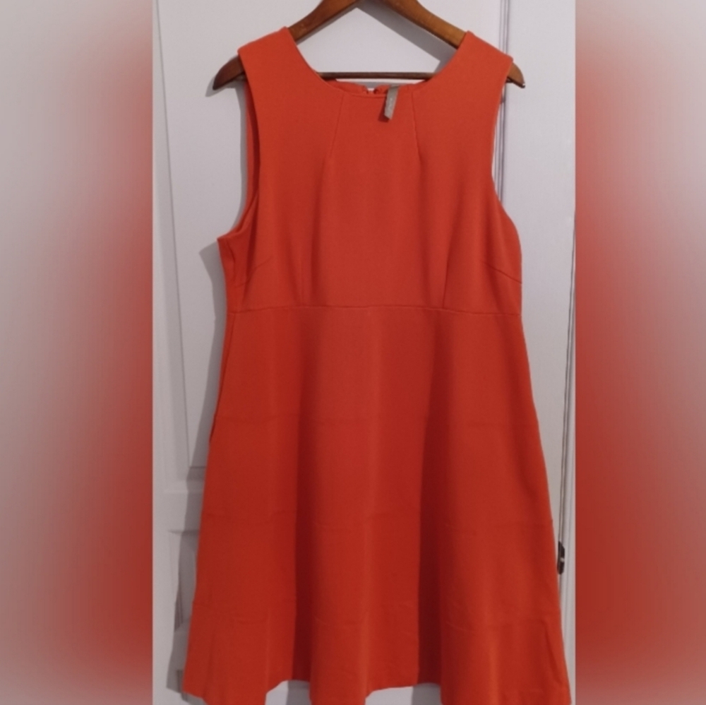 Thyme Maternity Bright Orange Sleeveless Mini Dress